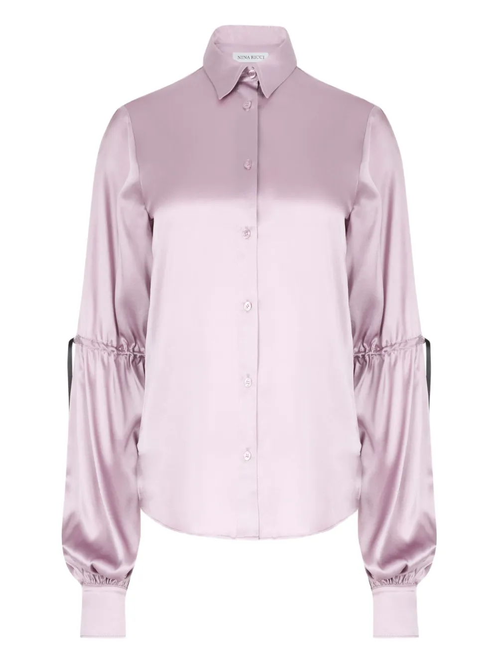 Nina Ricci Satinhemd mit Schleifendetail - Rosa