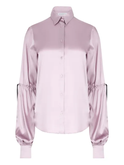 Nina Ricci bow-satin shirt
