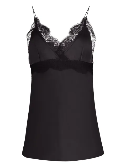 Nina Ricci lace V-neck silk top