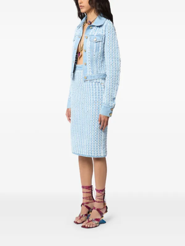 Nina Ricci デニムジャケット | ブルー | FARFETCH JP