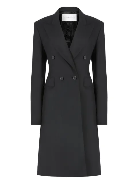 Nina Ricci gabardine frock double-breasted coat