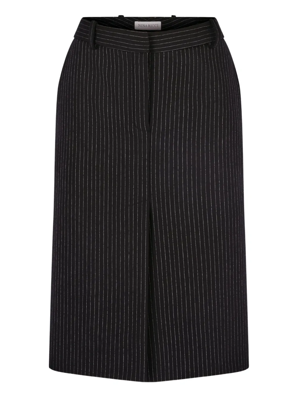 Nina Ricci Midirock mit Nadelstreifen - Schwarz