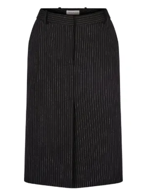 Sacai ストライプ プリーツスカート | グレー | FARFETCH JP