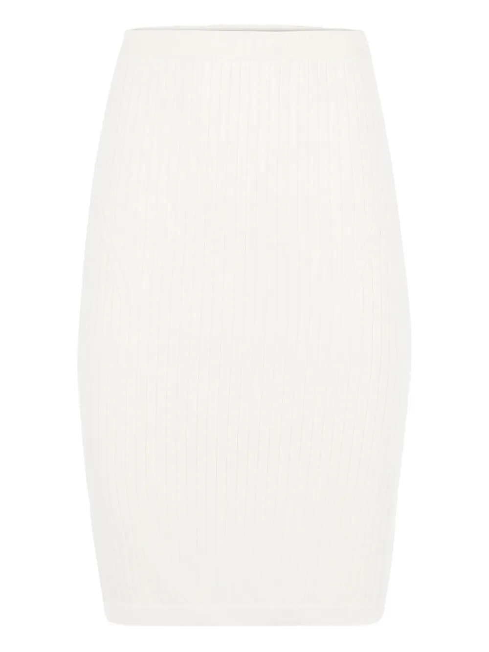 Nina Ricci Ribgebreide kokerrok Wit