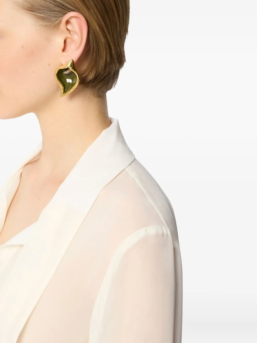 Nina Ricci Orecchini a clip Calla Flower - Oro