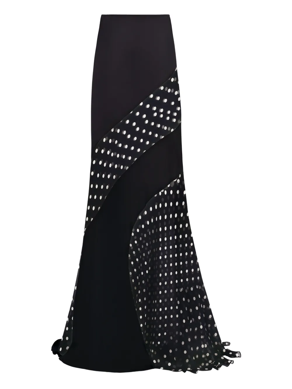 Nina Ricci Maxirock mit Polka Dots - Schwarz