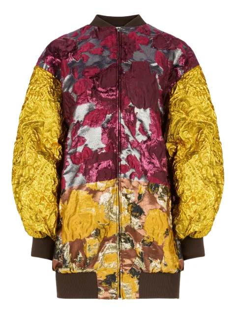 Nina Ricci jacquard patchwork bomber