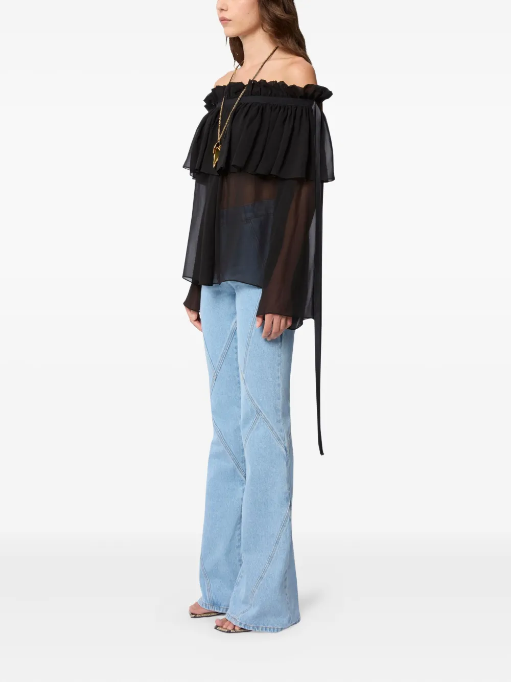  Nina Ricci Flared Jeans - Blue 