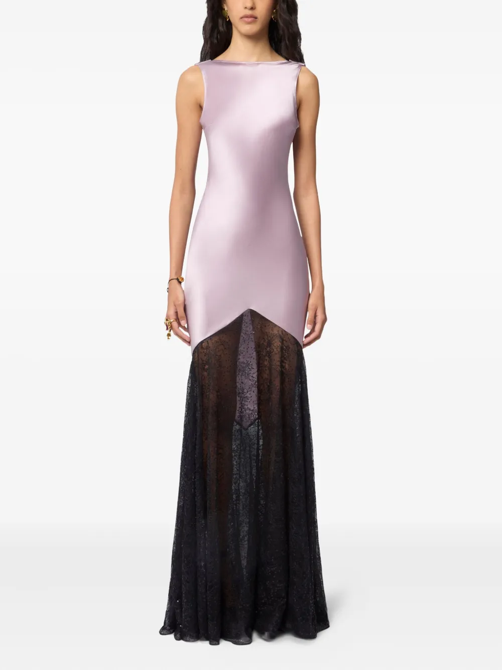 Nina Ricci Mermaid maxi-jurk met kant - Roze