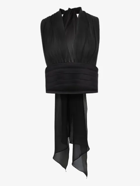 Nina Ricci v-neck bow-detail silk blouse