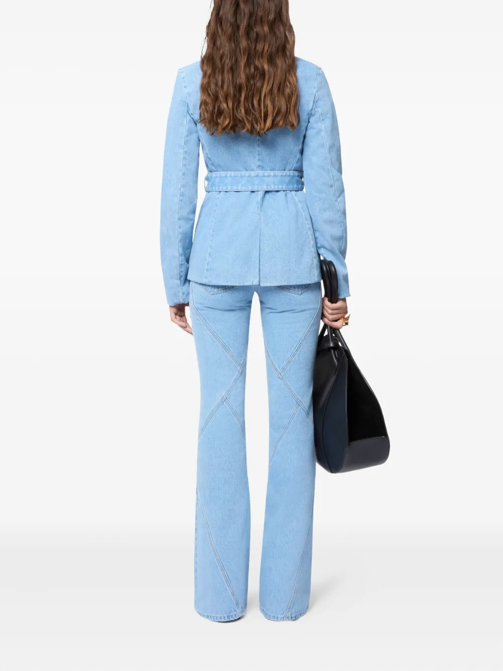 Nina Ricci Saharianne jack met ceintuur Blauw