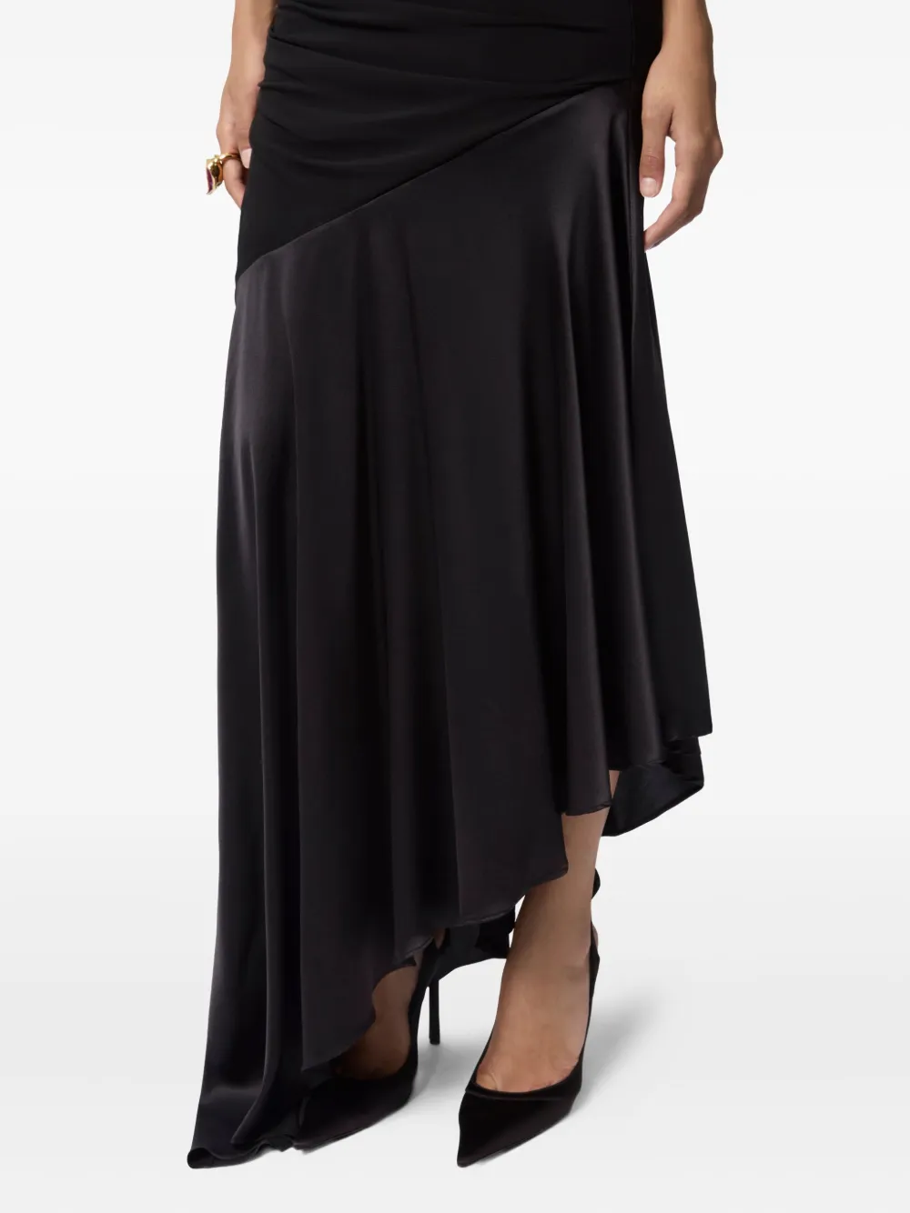 Nina Ricci Asymmetrische midi-jurk Zwart