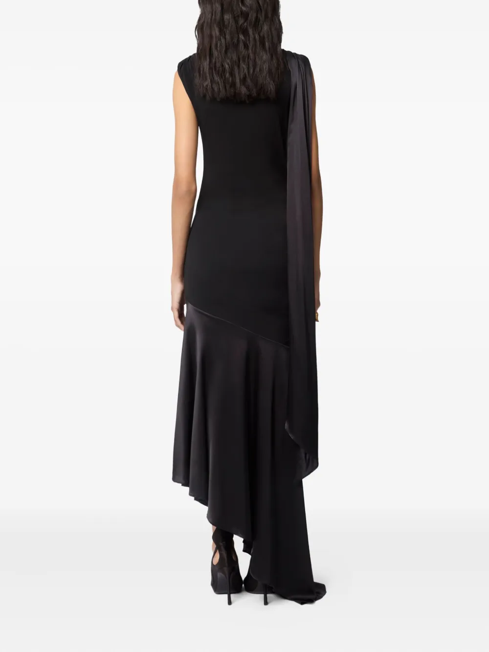 Nina Ricci Asymmetrische midi-jurk Zwart