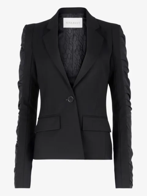 Nina Ricci Terno de lã com babados nas mangas