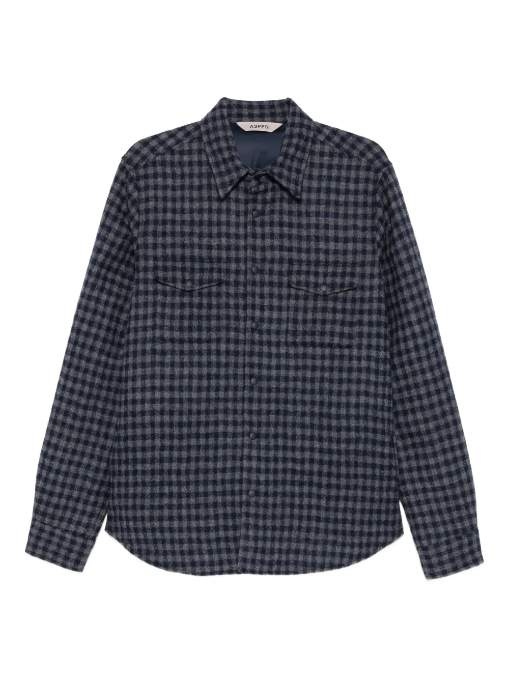 ASPESI Doppia check-pattern overshirt | Blue | Image 1