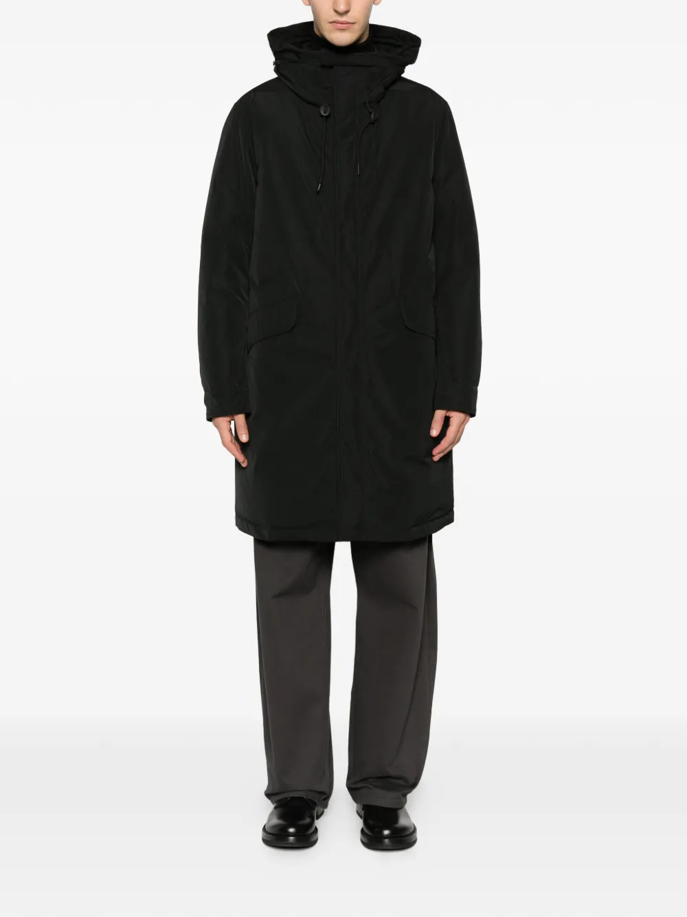 ASPESI Azoto hooded coat | Single Breasted Coats | Image 2