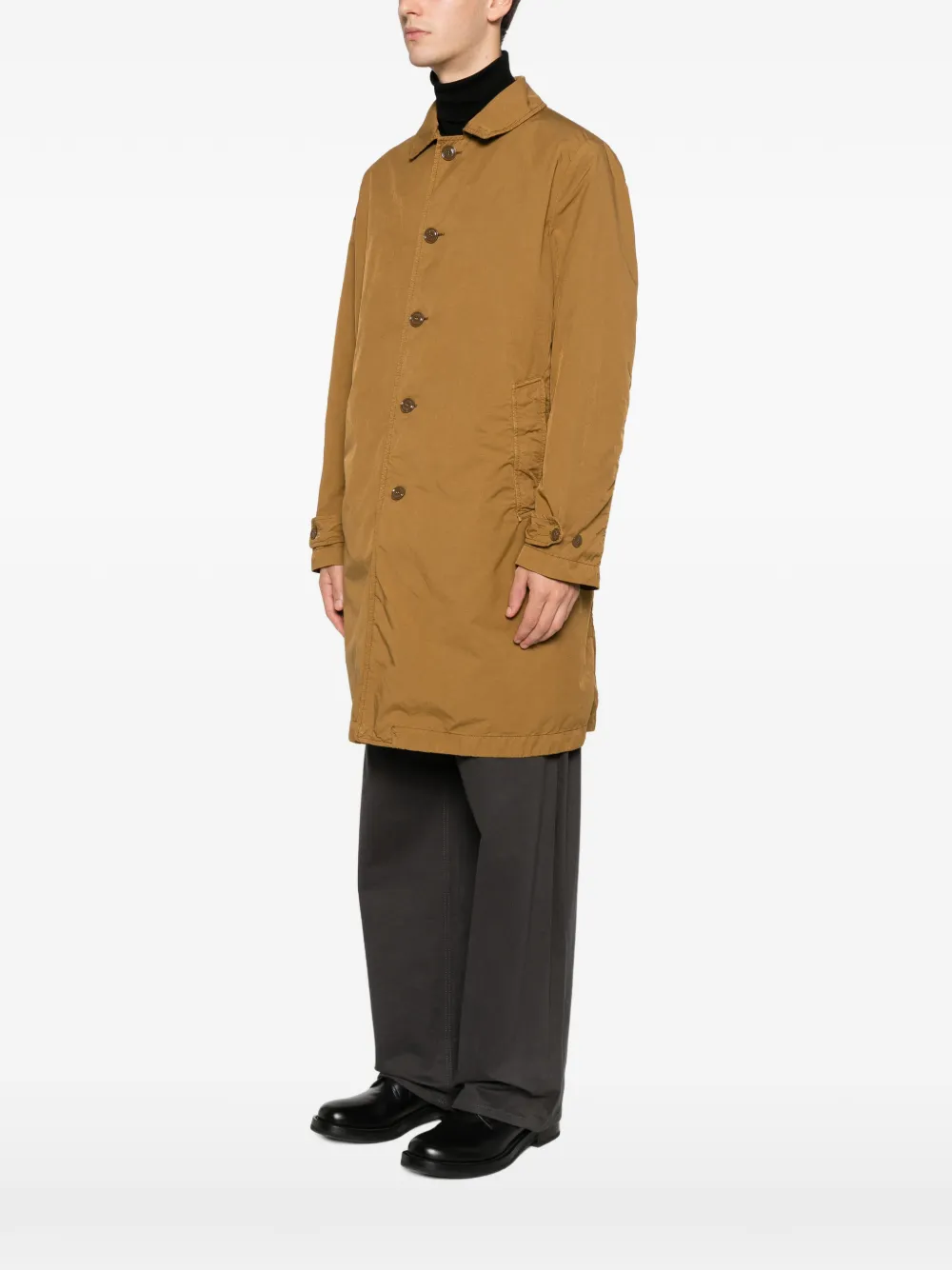 Aspesi Vodka Buttoned Coat In Orange