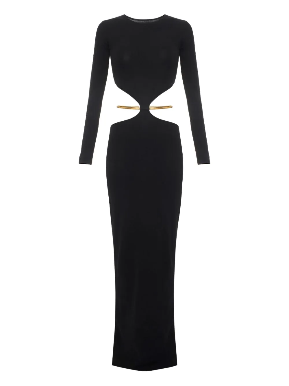 Elisabetta Franchi Cut-out Chain Maxi Dress In Black