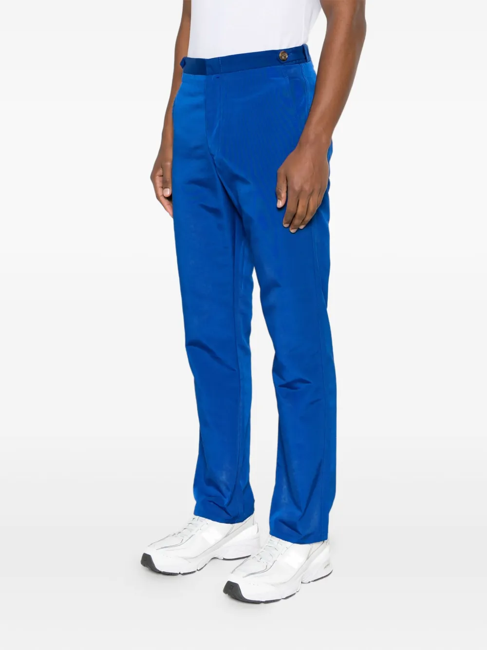 COMME DES GARÇONS HOMME DEUX Pre-owned 2001 Ribbed Trousers In Blue