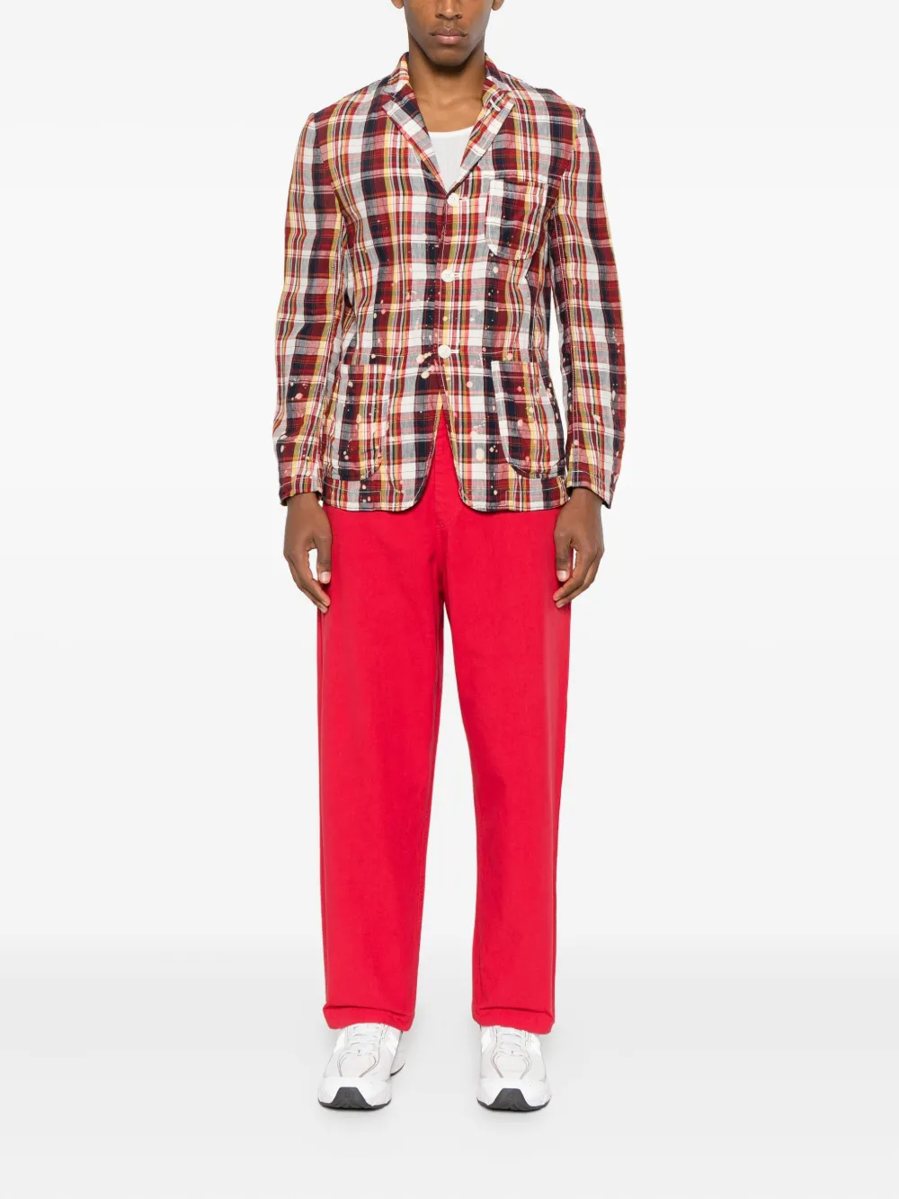 Comme des Garçons Homme 2012 bleached tartan jacket | Image 2