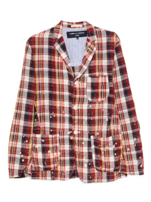 Comme Des Garçons Homme チェック ジャケット | ブルー | FARFETCH JP