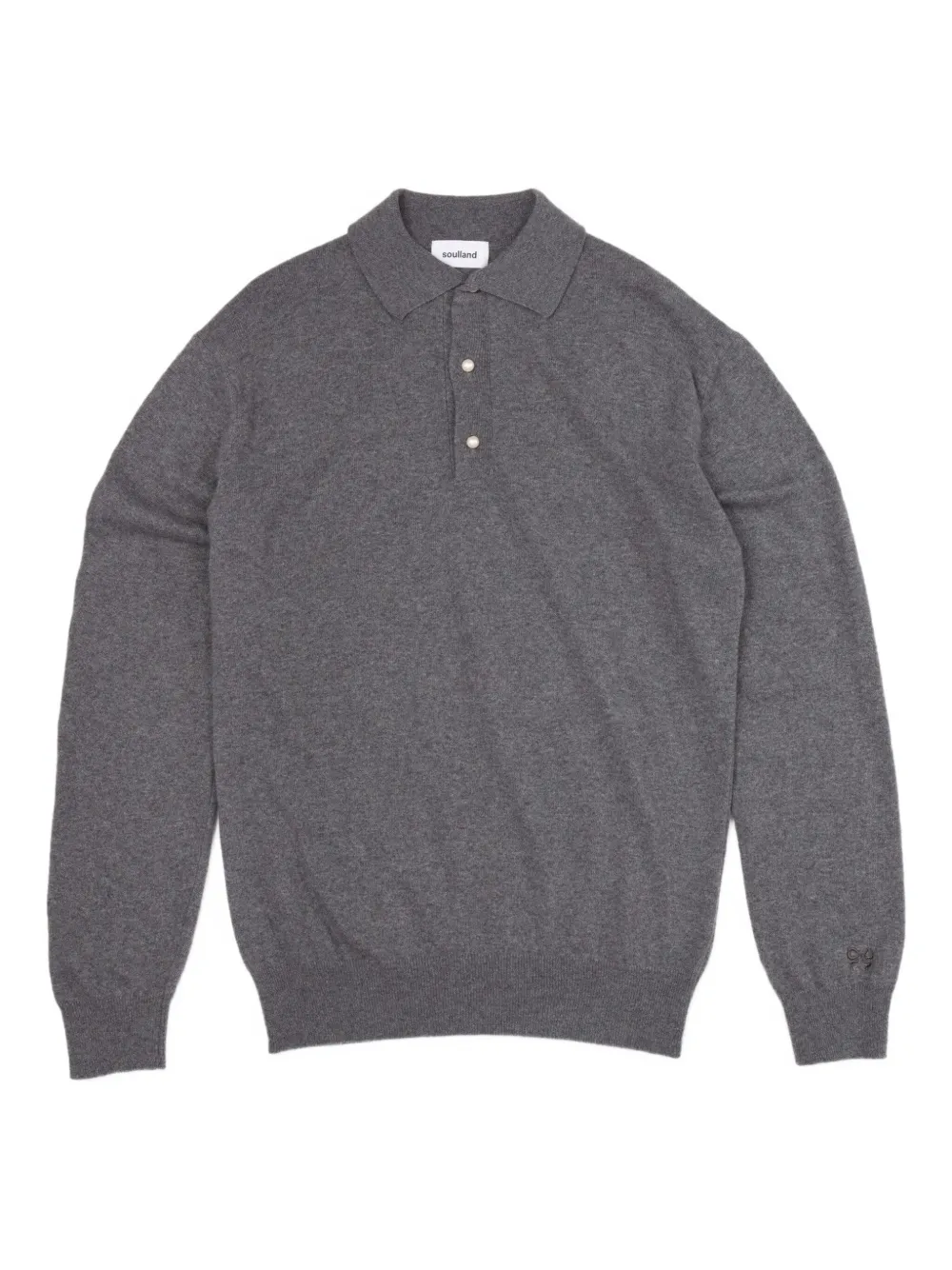 Soulland Polo Jumper In Gray