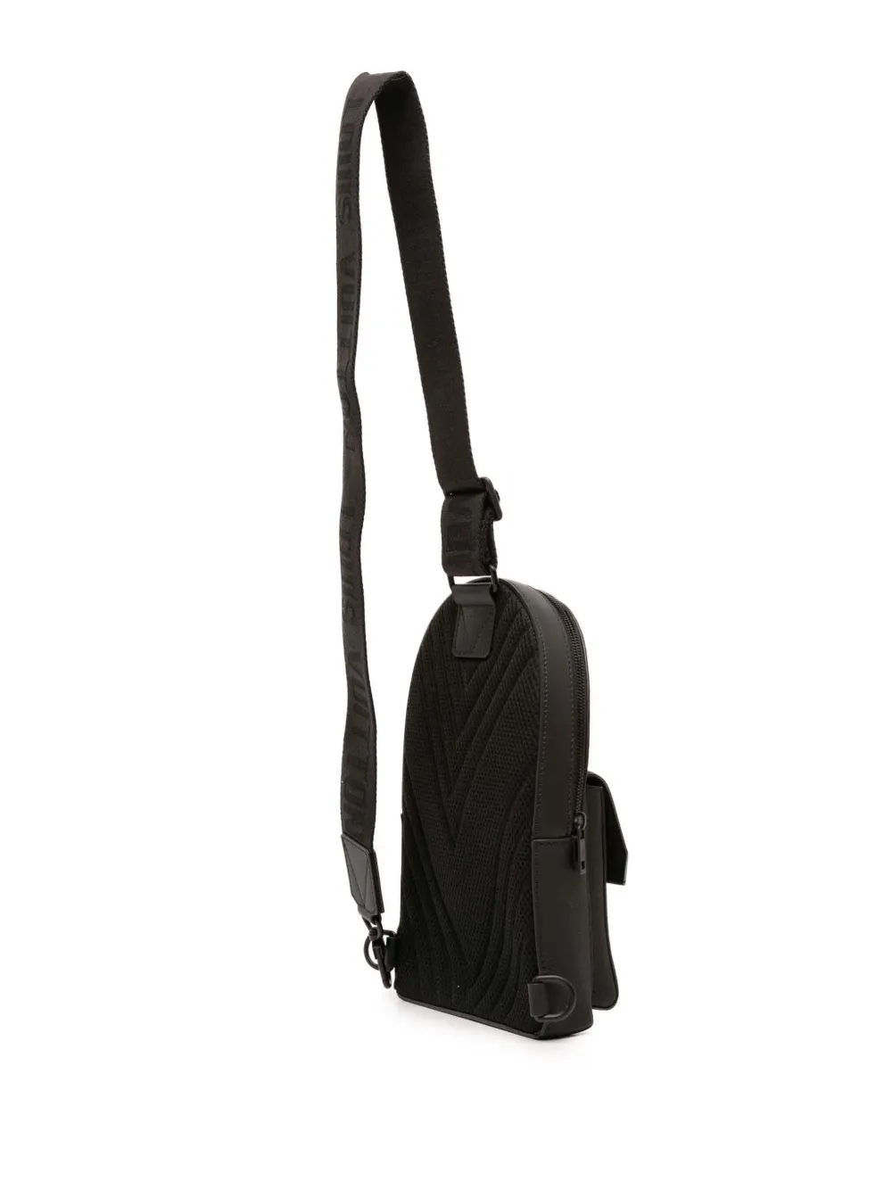 Pre-owned Louis Vuitton 2021-2025 Aerogram Pilot Sling Bag Crossbody Bag In Black