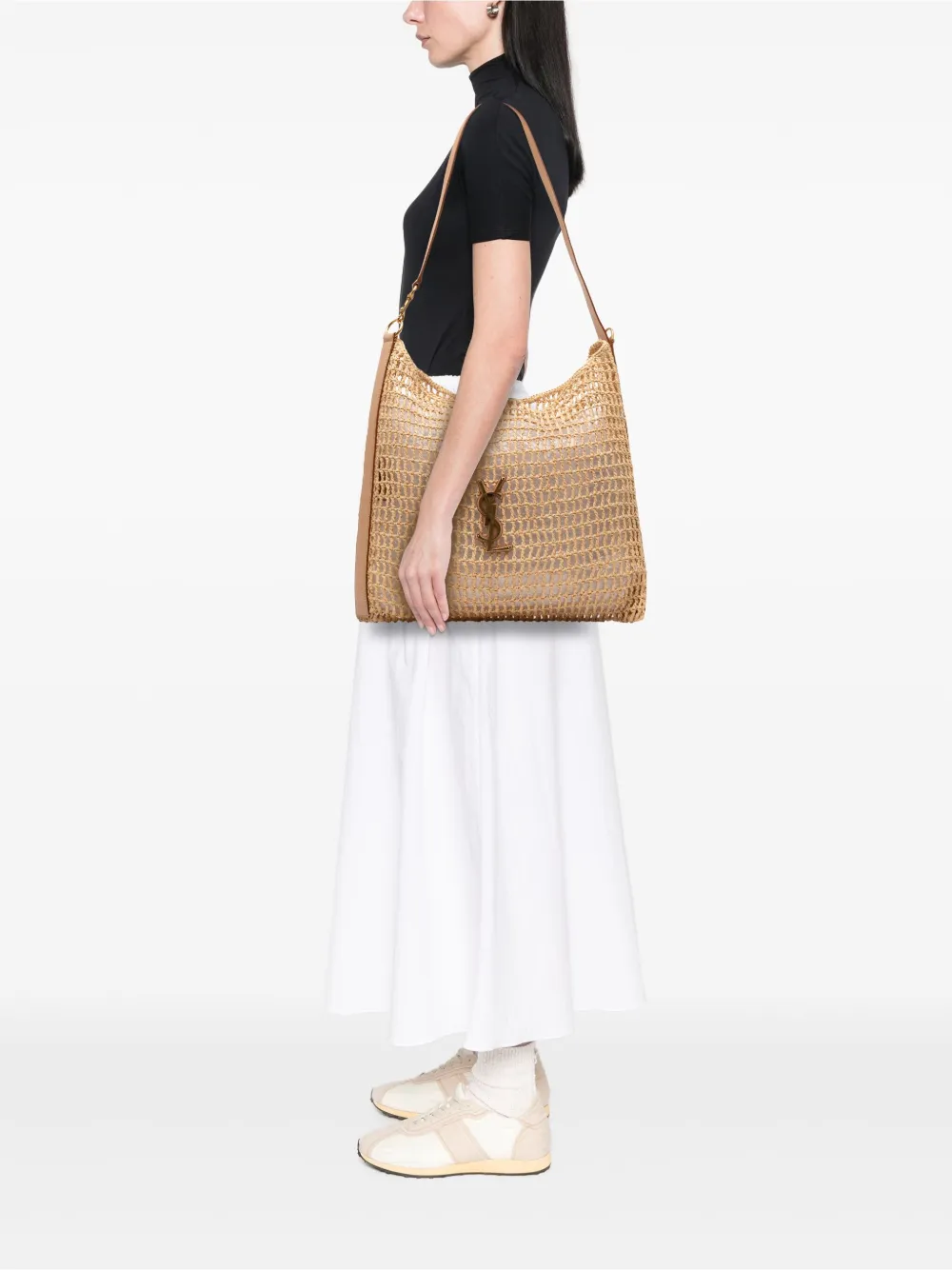 Saint Laurent Pre-Owned 2024 Crochet Raffia Oxalis shoulder bag | Pre-Owned | Image 2