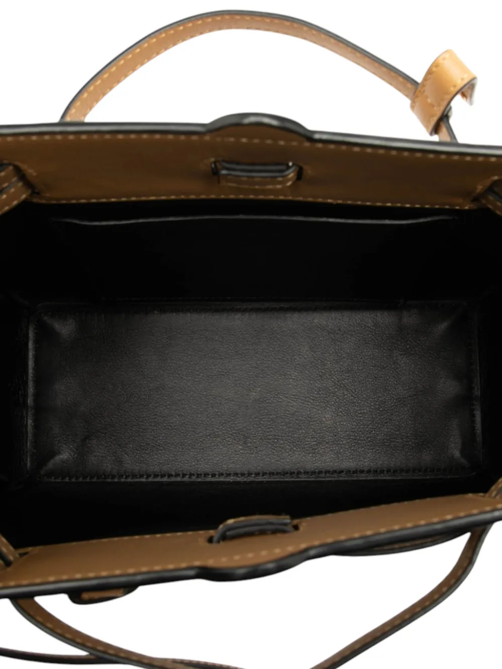 Pre-owned Loewe 2019 Mini Leather Lazo Satchel In Brown