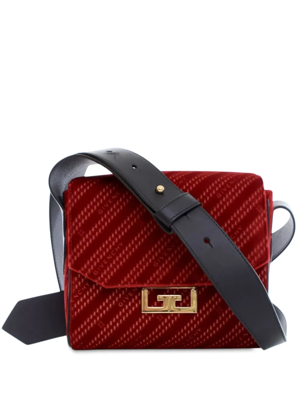 Givenchy Pre-Owned Diagonal Eden Flap 迷你丝绒单肩包（2000-2025年典藏款） | 红色 | Image 1