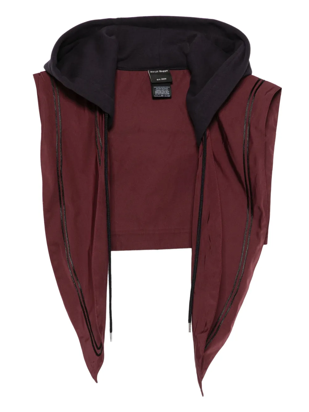 Meryll Rogge Hooded Drawstring Hat In Red