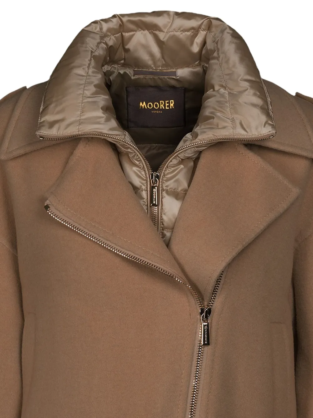 Moorer layered zip-up coat | Single Breasted Coats | Image 2