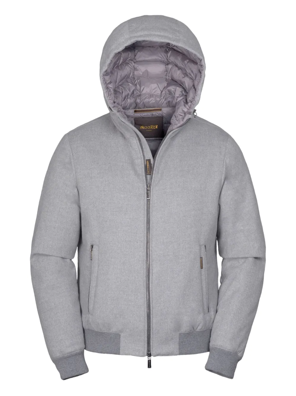 Moorer hooded zip-up jacket | gris | Image 1