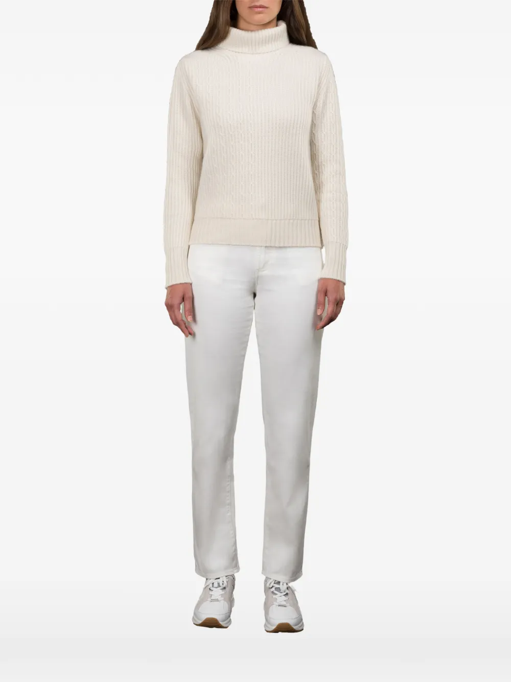 Moorer cable-knit turtleneck sweater - Toni neutri