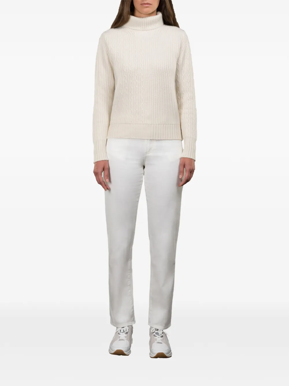 Moorer cable-knit turtleneck sweater - Toni neutri