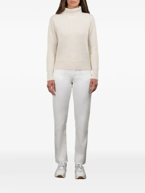 Moorer Rollkragenpullover mit Zopfmuster