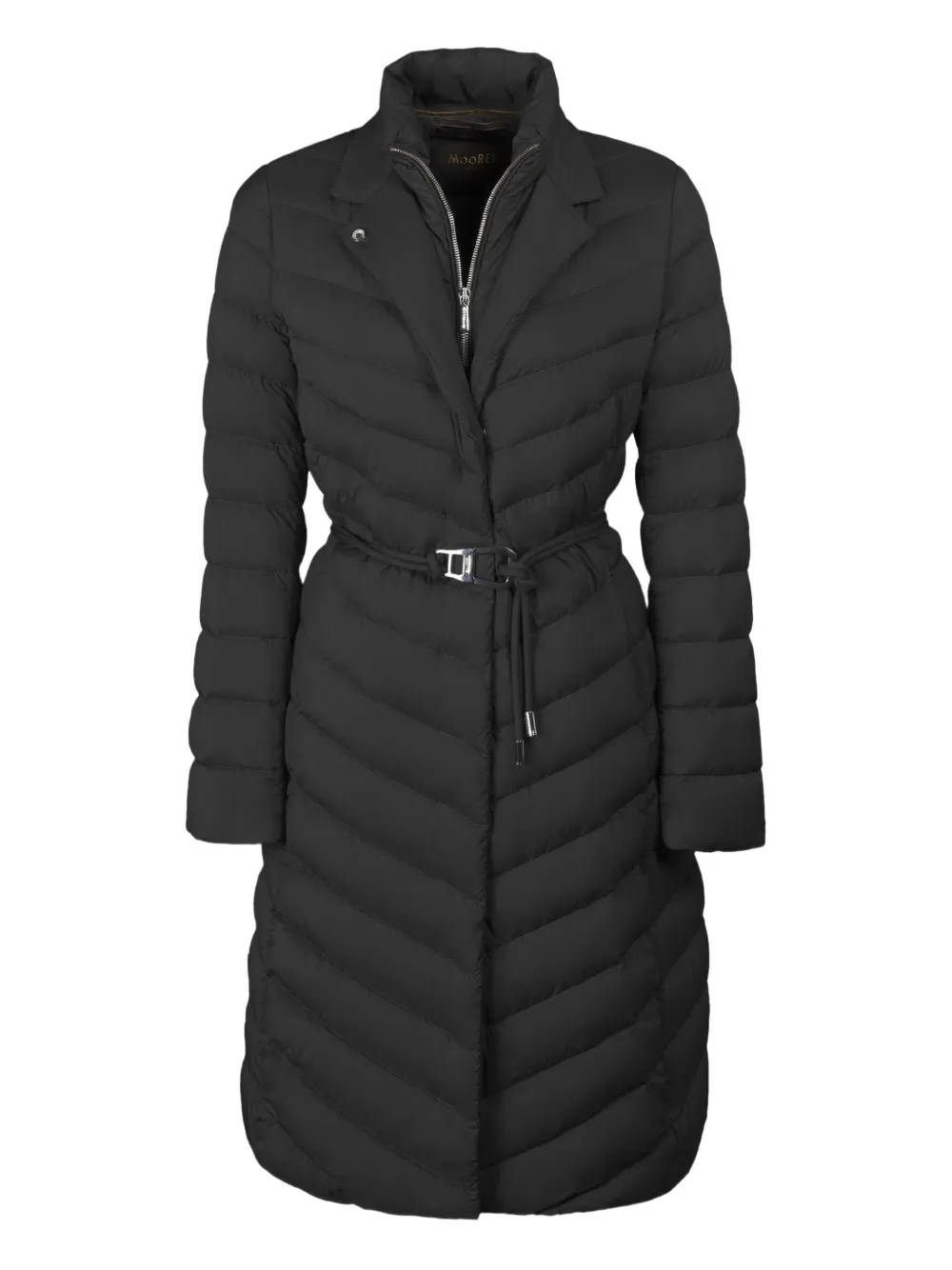 Moorer belted quilted coat | Black | Image 1