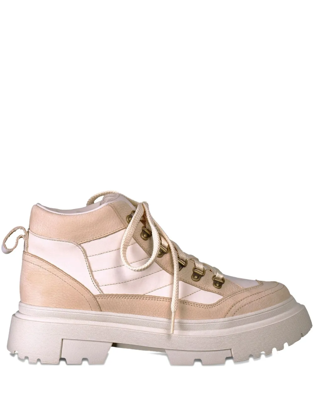 Moorer Marlia-ONK panelled lace-up boots | Neutrals | Image 1