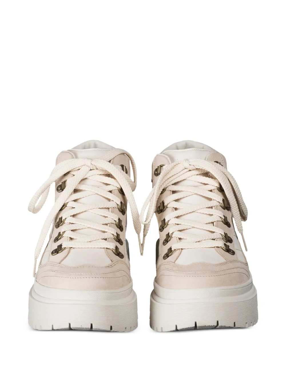 Moorer Marlia-ONK veterlaarzen met vlakken Beige