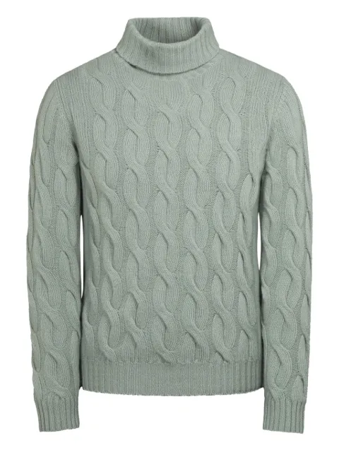 Moorer cable-knit roll-neck sweater