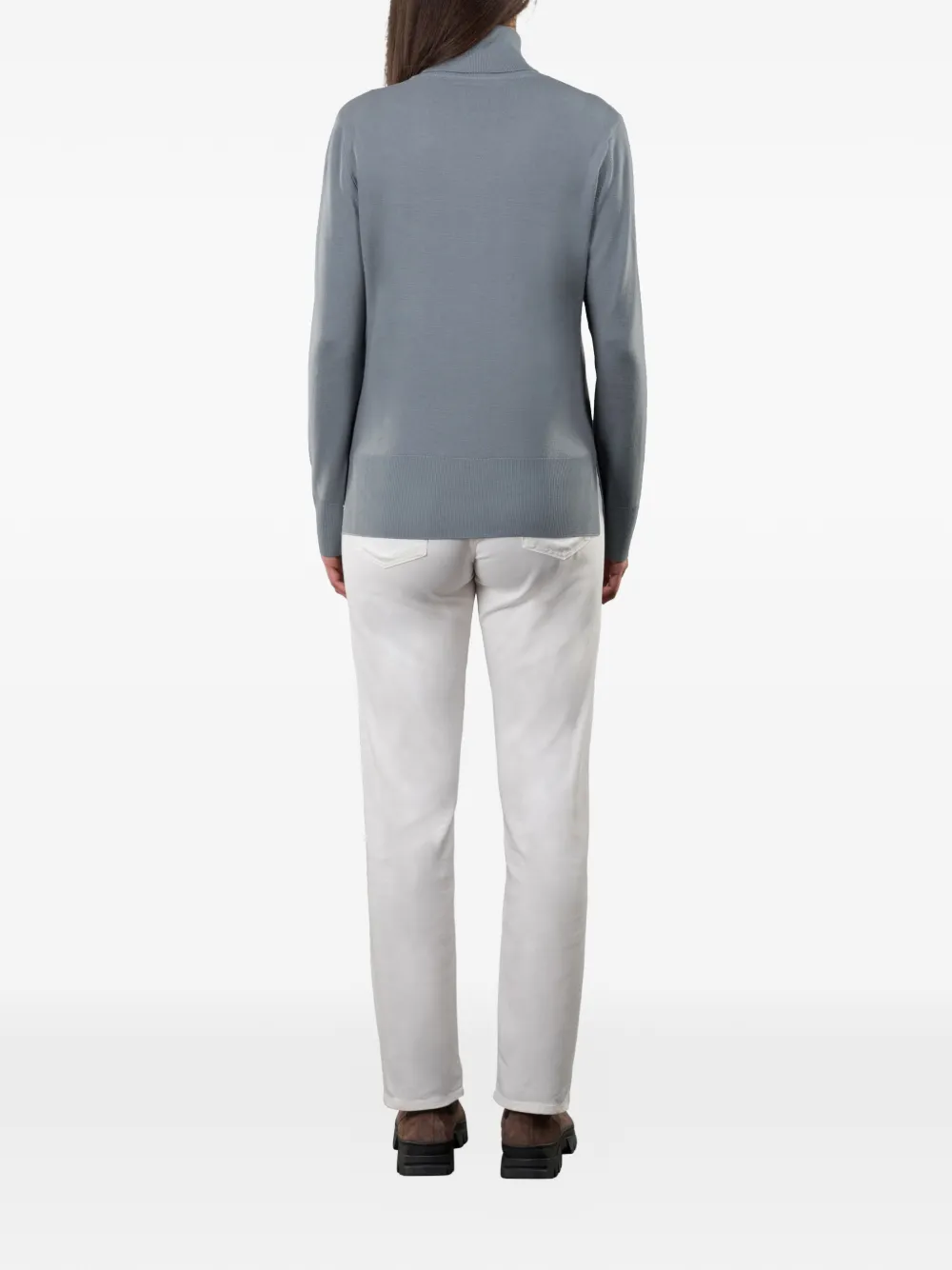  Moorer Nataly Roll-neck Sweater - Grey 