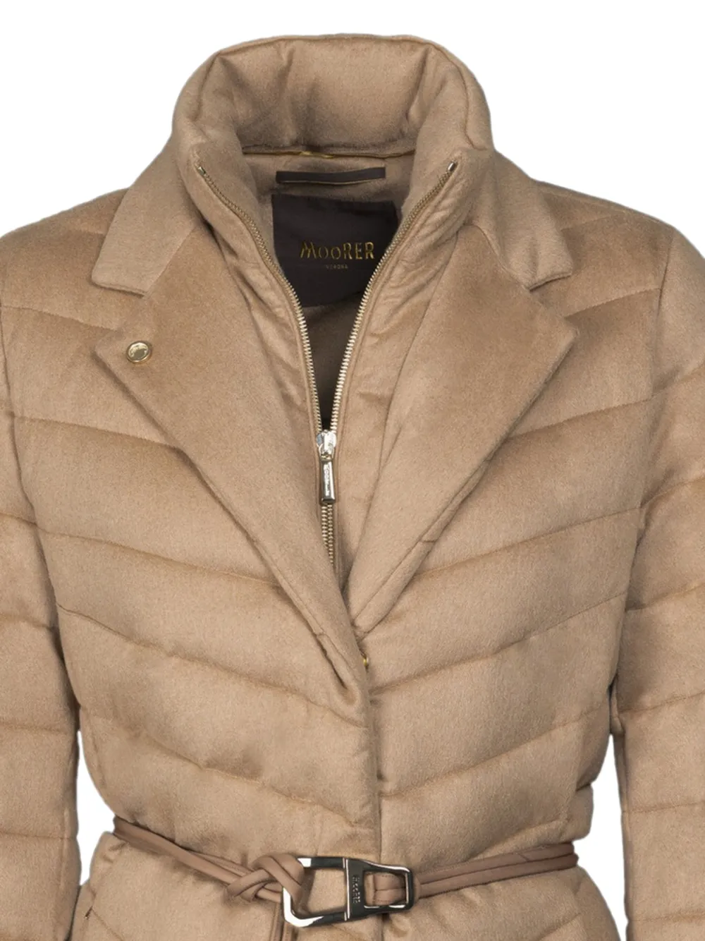 Moorer belted padded coat | Single Breasted Coats | Image 2