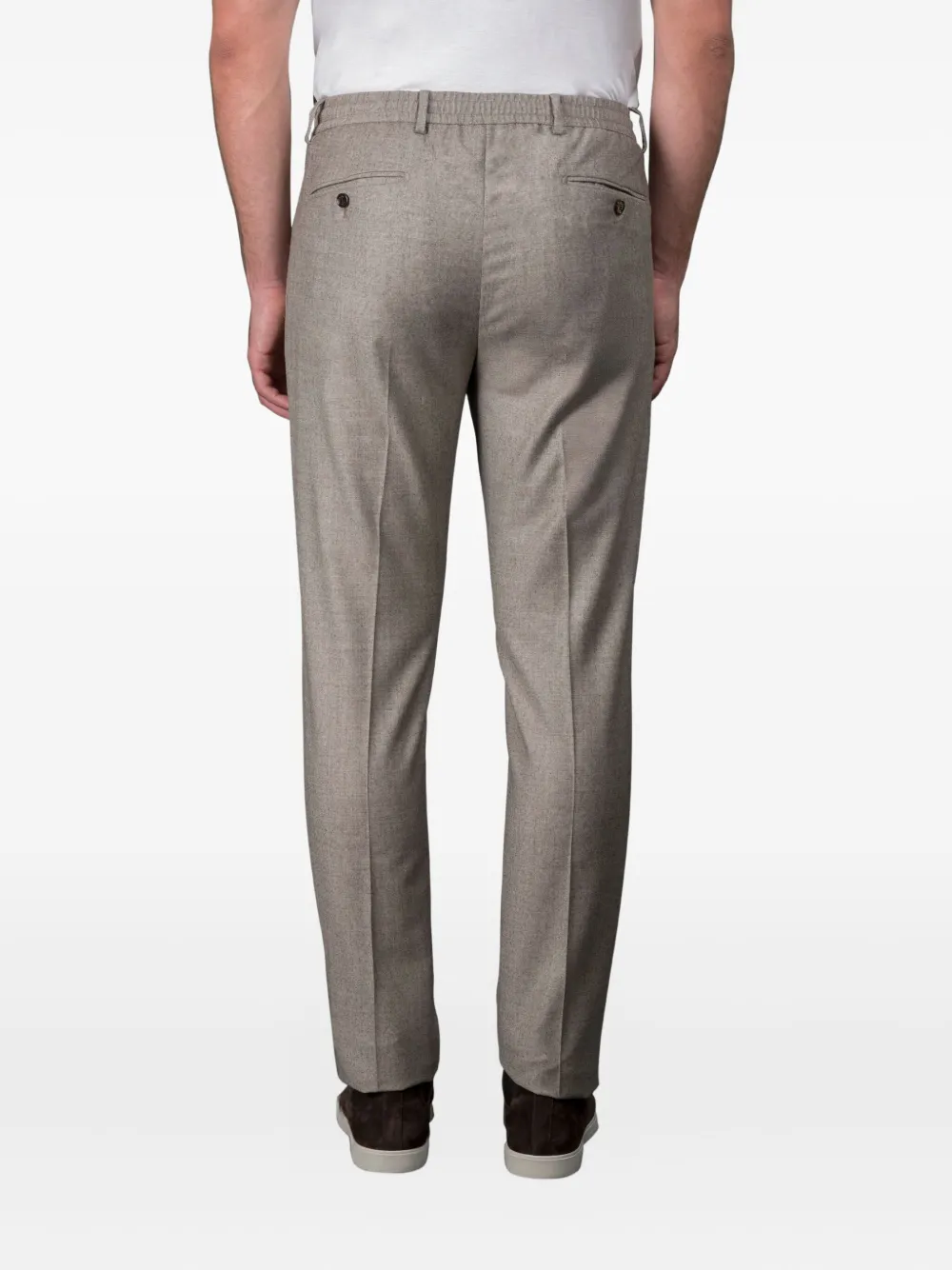 Moorer ANTON-FF geplooide broek Beige