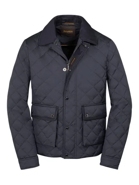 Moorer quilted flap-pocket jacket