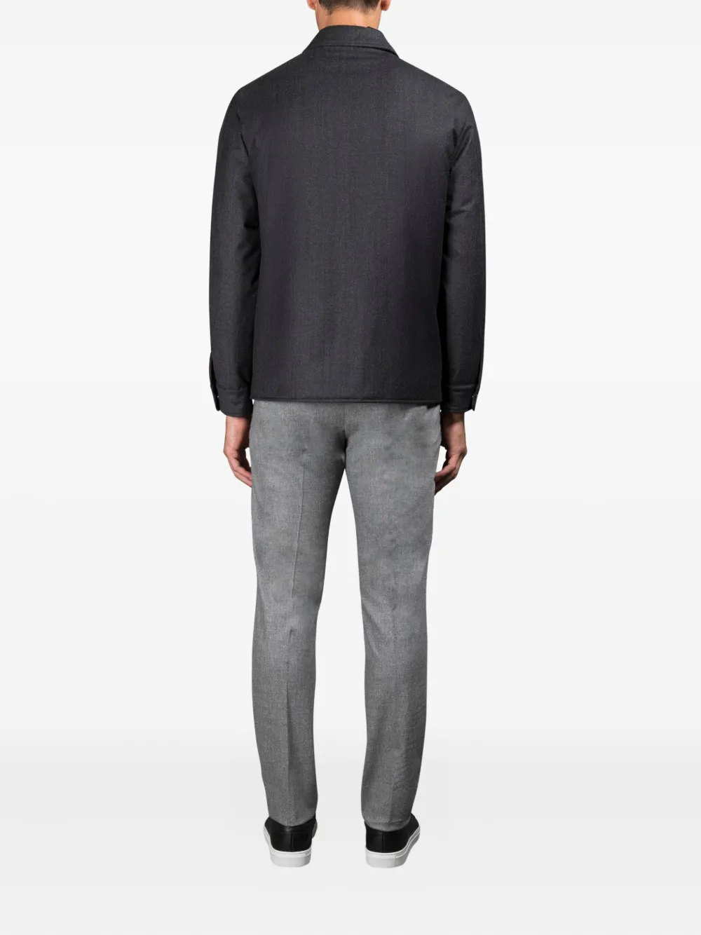 Moorer Shirtjack met klepzak Zwart