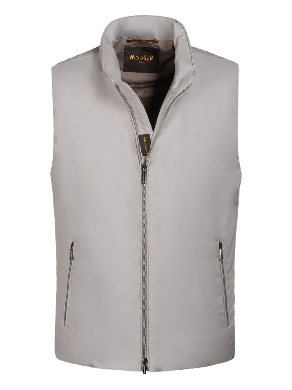 Moorer Uros Zip Gilet In Gray