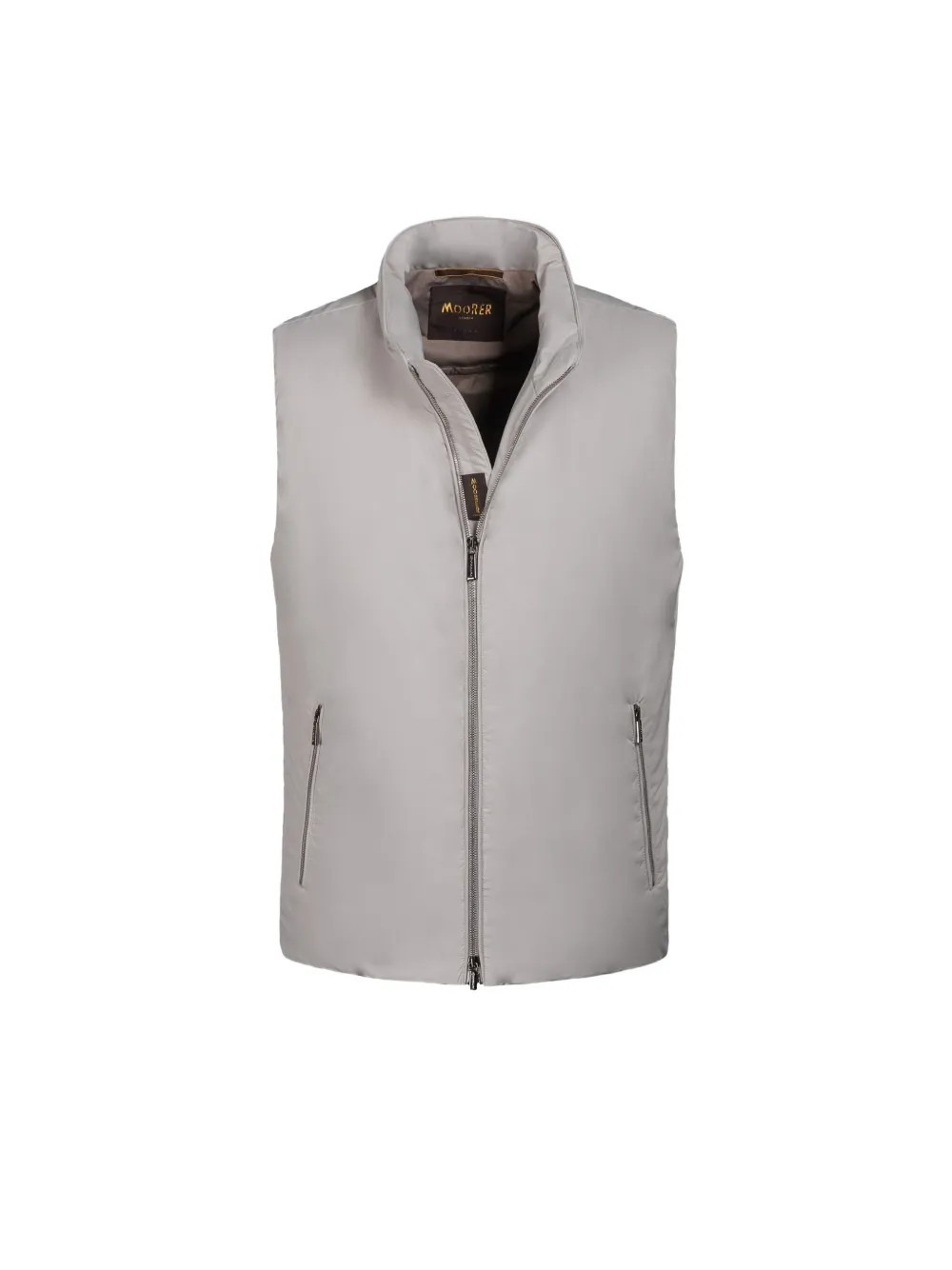 Moorer Uros Zip Gilet In Gray