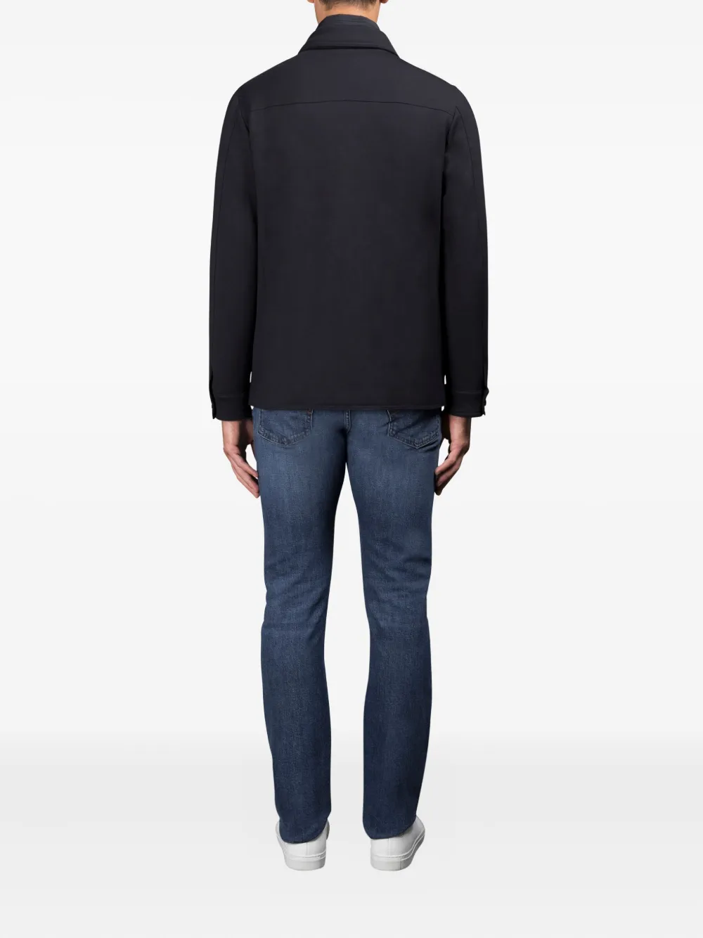 Moorer TORQUATO-TZ jack met klepzak met knoop Blauw