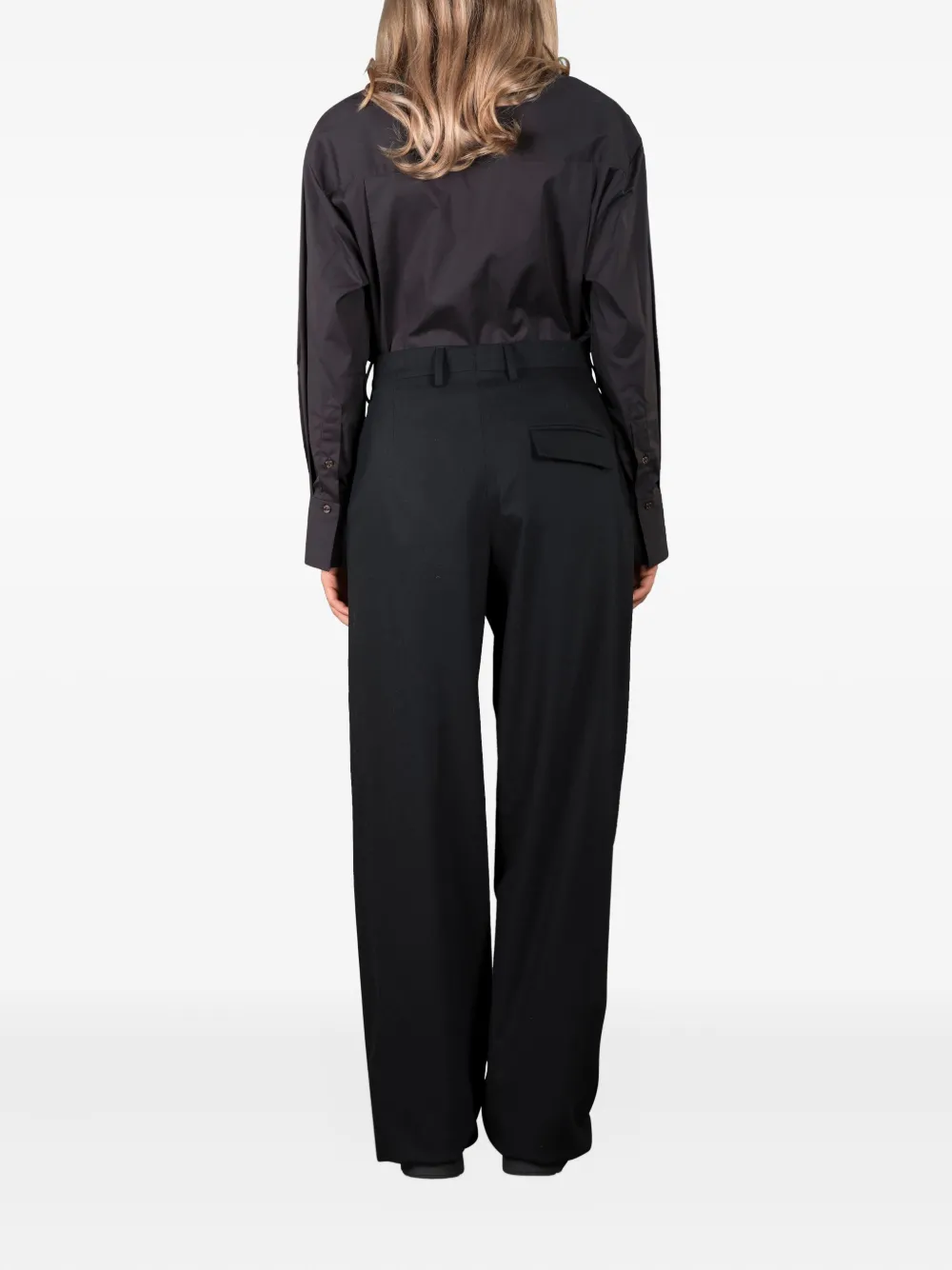 Moorer OFILIA-FSR geplooide broek Zwart