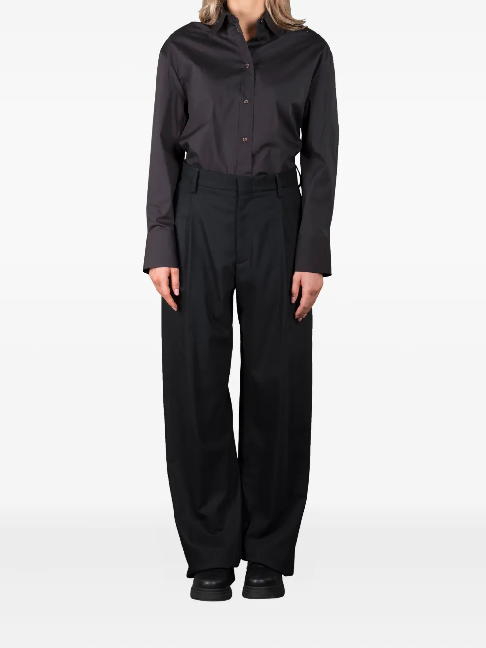 Moorer OFILIA-FSR pleated trousers - Zwart